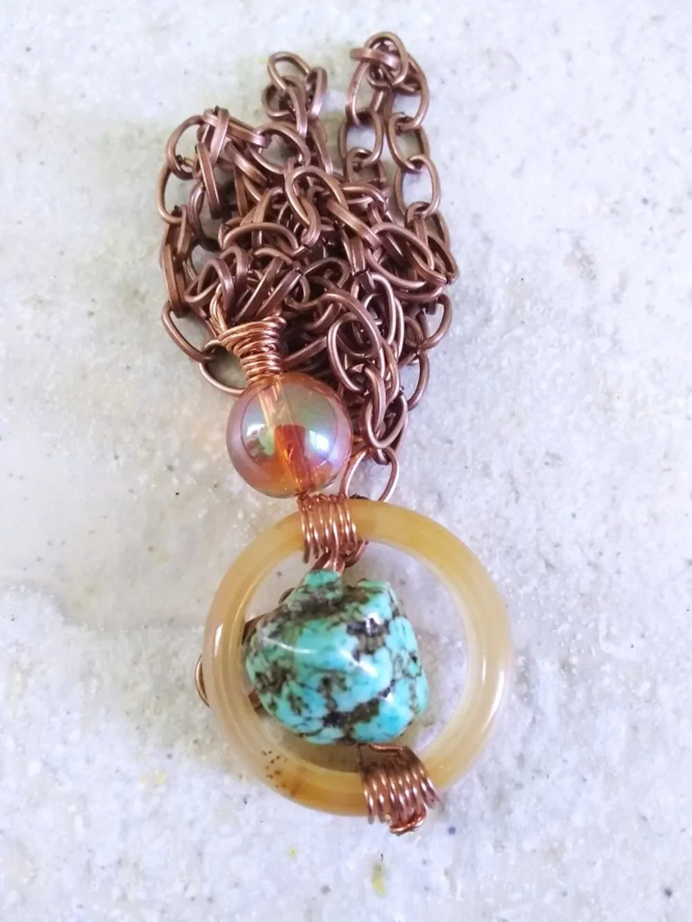 Intentional Boho & Southwest Vibes! Agate Ring + Turquoise Magnesite Necklace